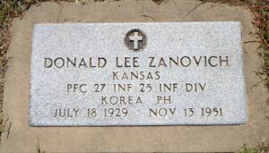 Donald Lee Zanovich Headstone