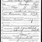 Lupton Military Registration Card (front)
