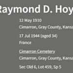 Staff SGT Raymond Hoyt Find A Grave Listing