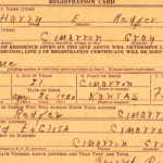 Harry Redger Registration Card