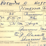 Staff SGT Raymond Hoyt Registration Card
