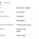 Norman E. English MIA Listing