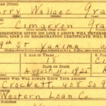 Harry Wallace Grant Registration Card