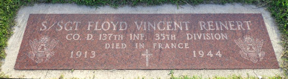 S/SGT Reinert Headstone in Maple Grove Cemetery Dodge City, KS